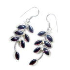 Garnet-Egyptian-Pilar-multiple-Dangle-Red-92.5-Silver-Earring