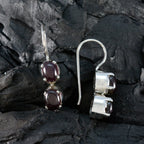 Garnet-Korean-Renata-multiple-Dangle-Red-Silver-Earring