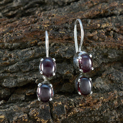 Garnet-Korean-Renata-multiple-Dangle-Red-Silver-Earring