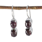 Garnet-Korean-Renata-multiple-Dangle-Red-Silver-Earring