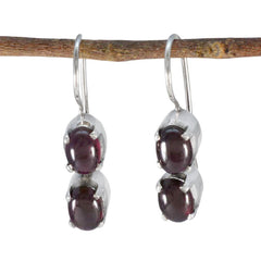 Garnet-Korean-Renata-multiple-Dangle-Red-Silver-Earring