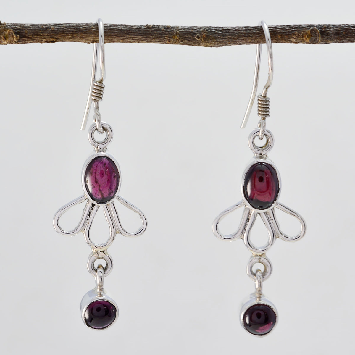 Garnet-Russian-Julia-multiple-Dangle-Red-925-Silver-Earring