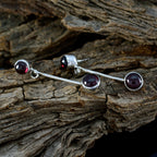 Garnet-Japanese-Rosa-multiple-Stud-Red-Silver-Earring