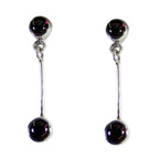 Garnet-Japanese-Rosa-multiple-Stud-Red-Silver-Earring