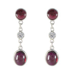 Garnet-Turkish-Sara-multiple-Stud-Red-925-Silver-Earring