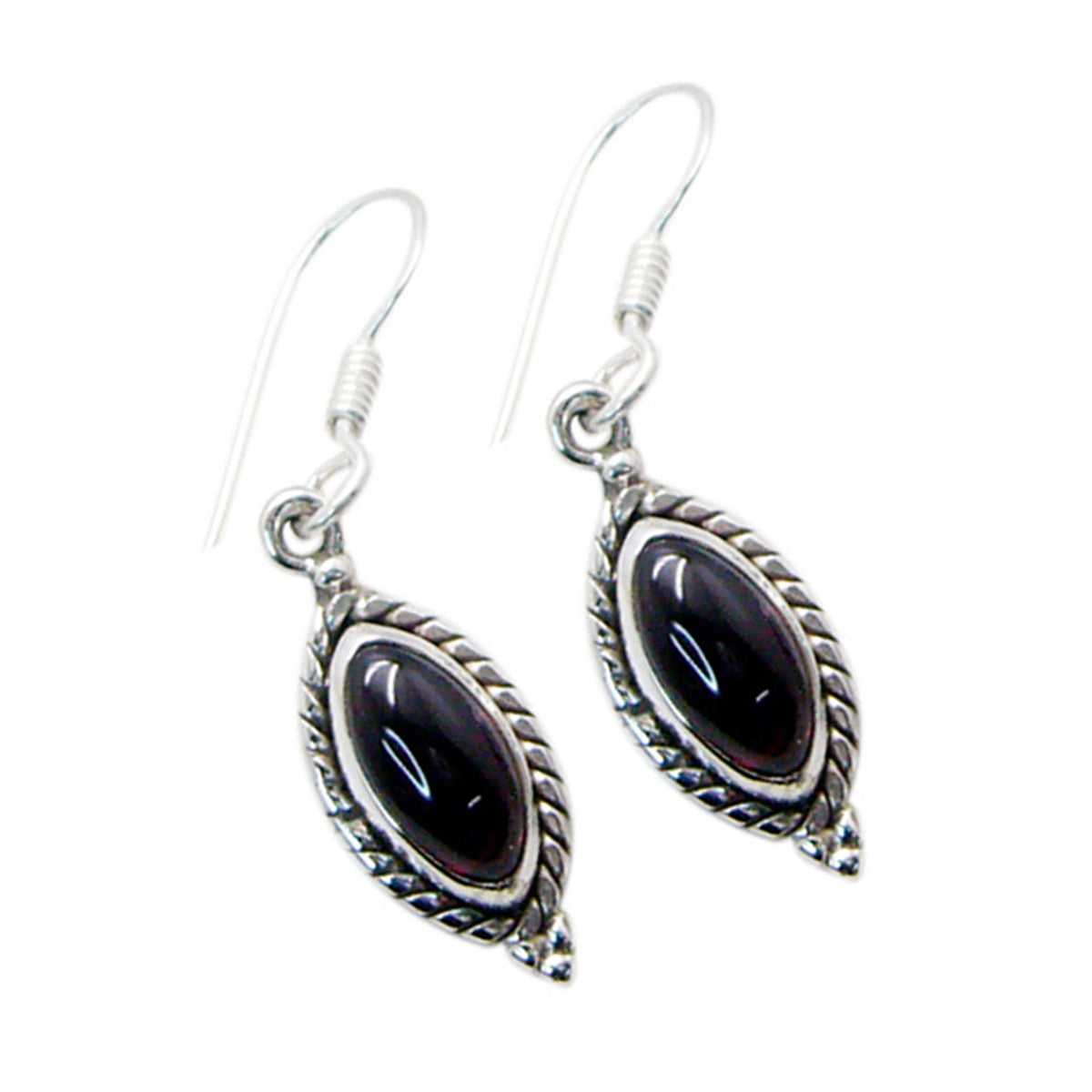 Garnet-Spanish-Aaliyah-multiple-Dangle-Red-Silver-Earring