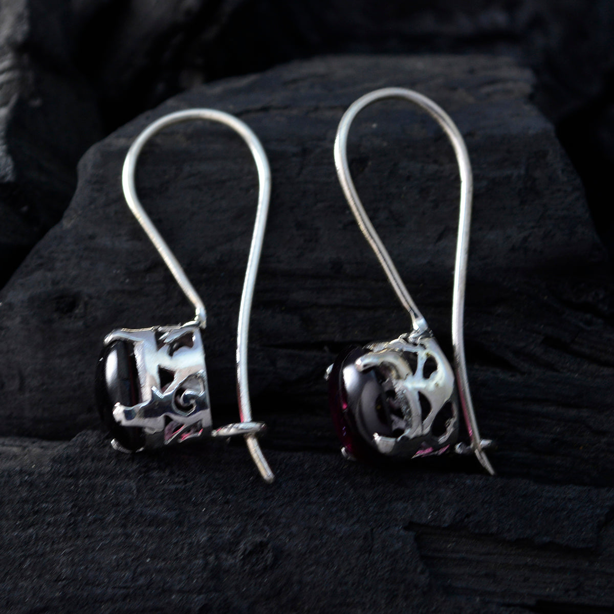 Garnet-German-Marie-multiple-Dangle-Red-Sterling-Silver-Earring