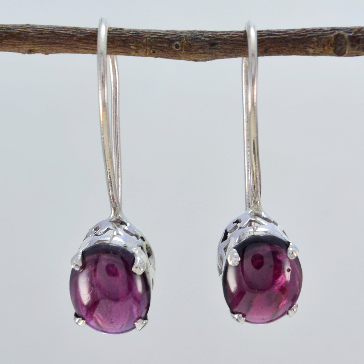 Garnet-German-Marie-multiple-Dangle-Red-Sterling-Silver-Earring