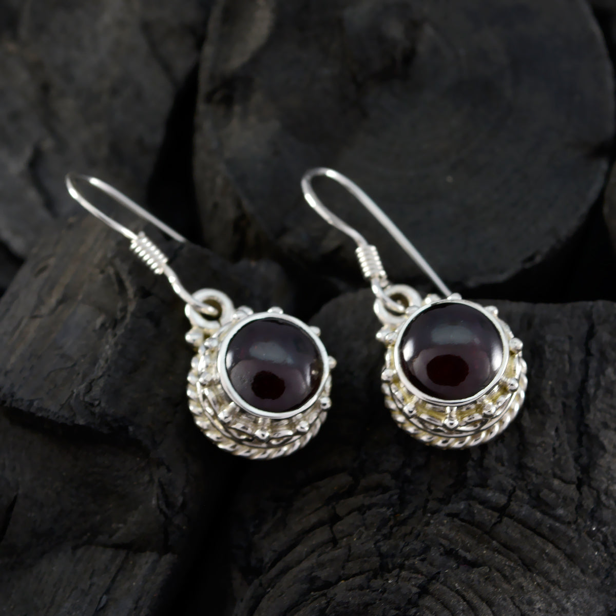 Garnet-Latin-American-Abigail-multiple-Dangle-Red-92.5-Silver-Earring