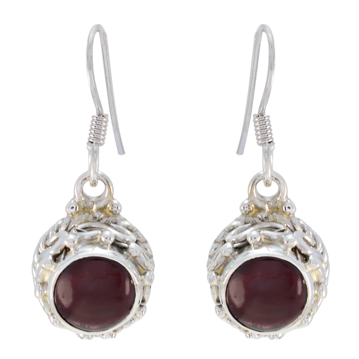 Garnet-Latin-American-Abigail-multiple-Dangle-Red-92.5-Silver-Earring Главное изображение товара