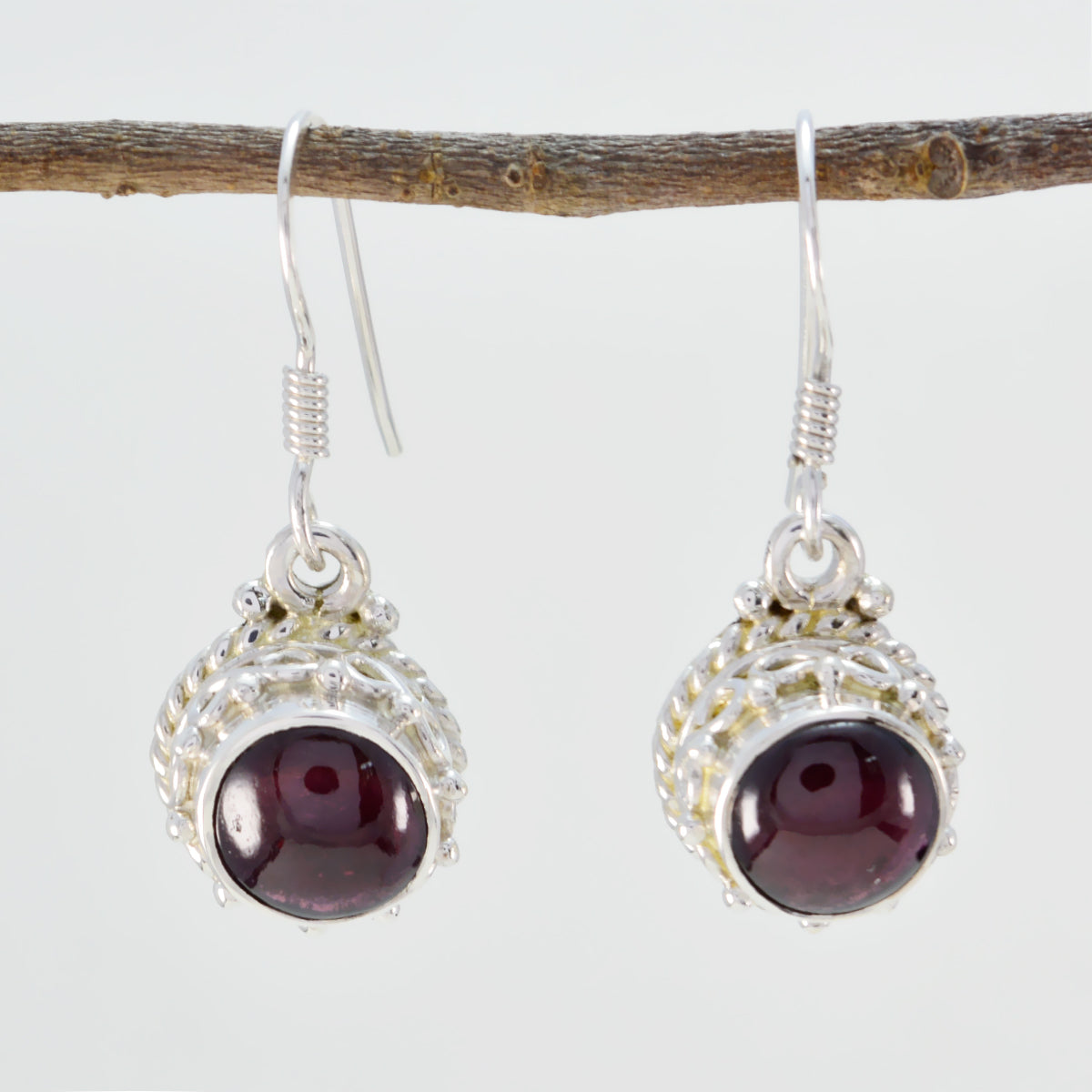 Garnet-Latin-American-Abigail-multiple-Dangle-Red-92.5-Silver-Earring