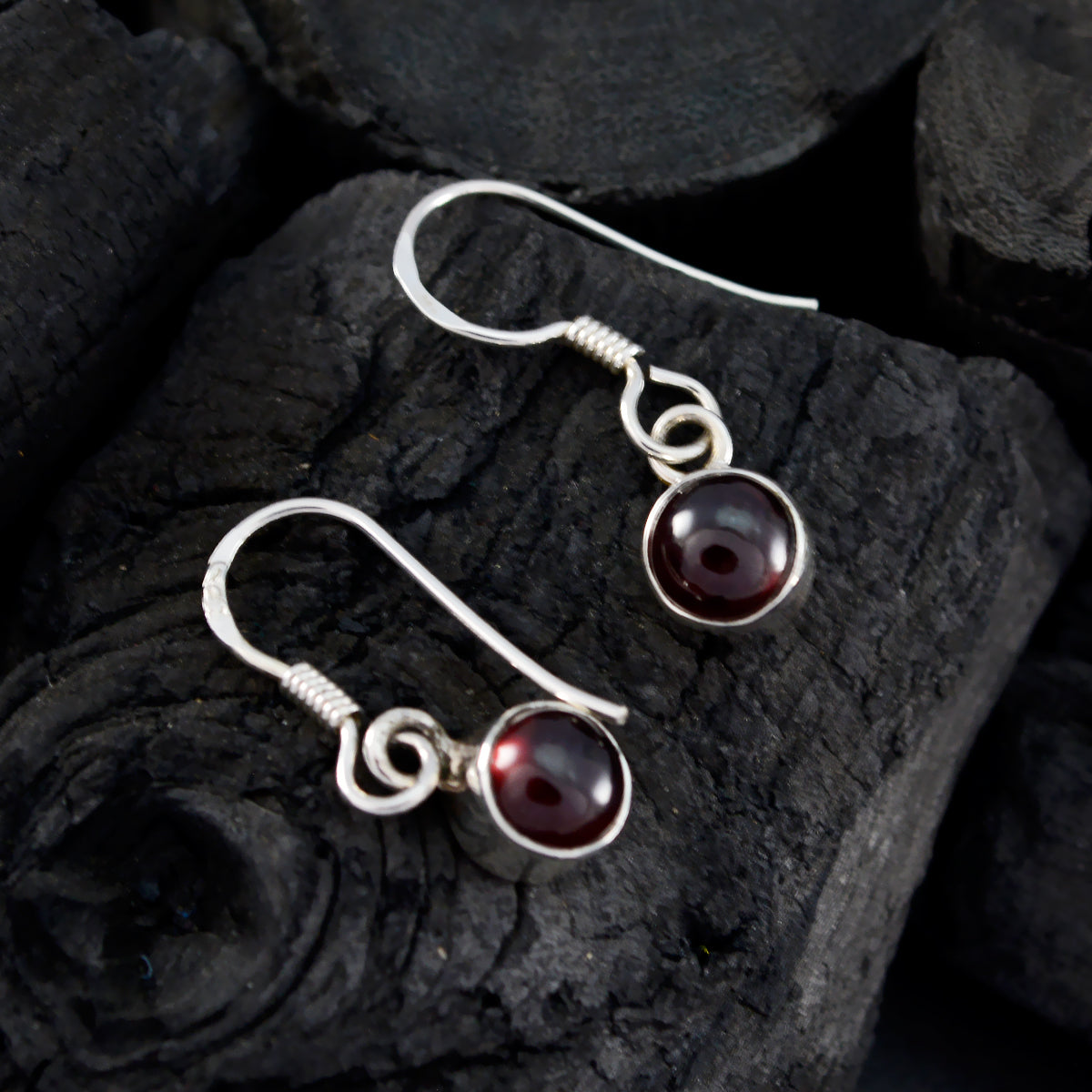 Garnet-French-Addison-multiple-Dangle-Red-925-Sterling-Silver-Earring