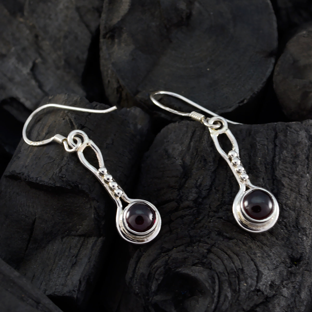 Garnet-German-Agnes-multiple-Dangle-Red-925-Silver-Earring