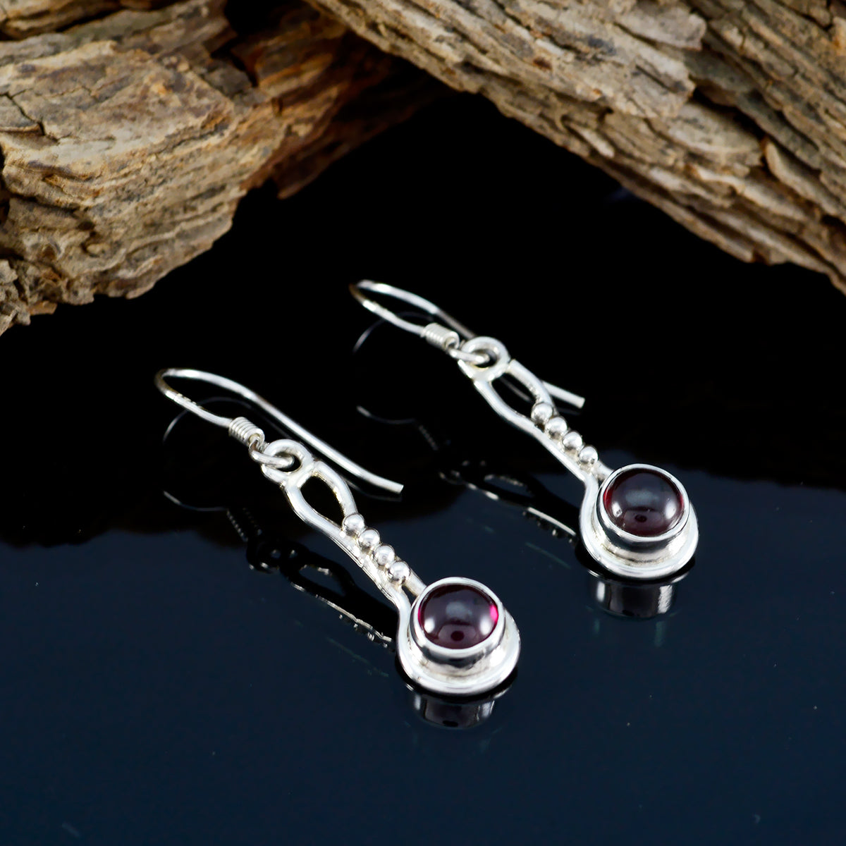 Garnet-German-Agnes-multiple-Dangle-Red-925-Silver-Earring