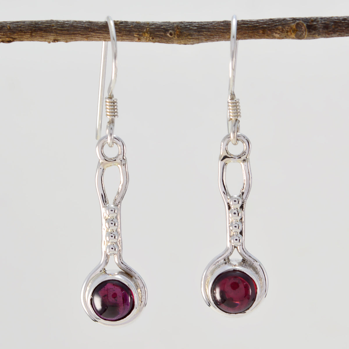 Garnet-German-Agnes-multiple-Dangle-Red-925-Silver-Earring