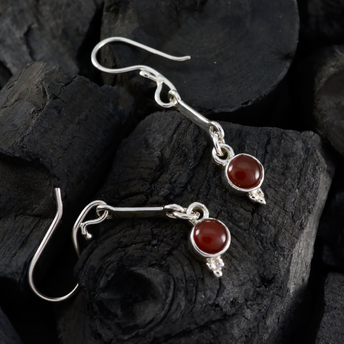 Garnet-Russian-Alice-multiple-Dangle-Red-92.5-Silver-Earring