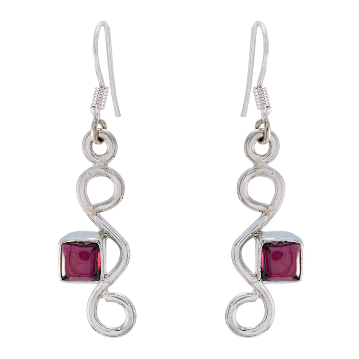 Garnet-Moroccan-Alina-multiple-Dangle-Red-925-Silver-Earring