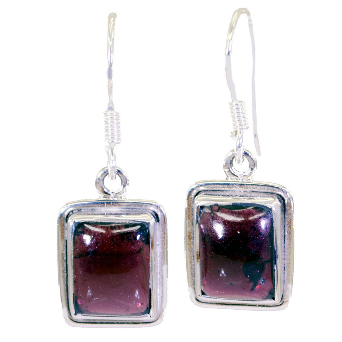 Garnet-Italian-Eva-Solitaire-Dangle-Red-925-Sterling-Silver-Earring