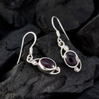 Garnet-Korean-Aria-Solitaire-Dangle-Red-Sterling-Silver-Earring