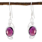 Garnet-Korean-Aria-Solitaire-Dangle-Red-Sterling-Silver-Earring