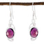 Garnet-Korean-Aria-Solitaire-Dangle-Red-Sterling-Silver-Earring