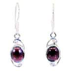 Garnet-Korean-Aria-Solitaire-Dangle-Red-Sterling-Silver-Earring