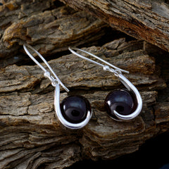 Garnet-Japanese-Audrey-Solitaire-Dangle-Red-925-Sterling-Silver-Earring