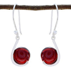 Garnet-Japanese-Audrey-Solitaire-Dangle-Red-925-Sterling-Silver-Earring