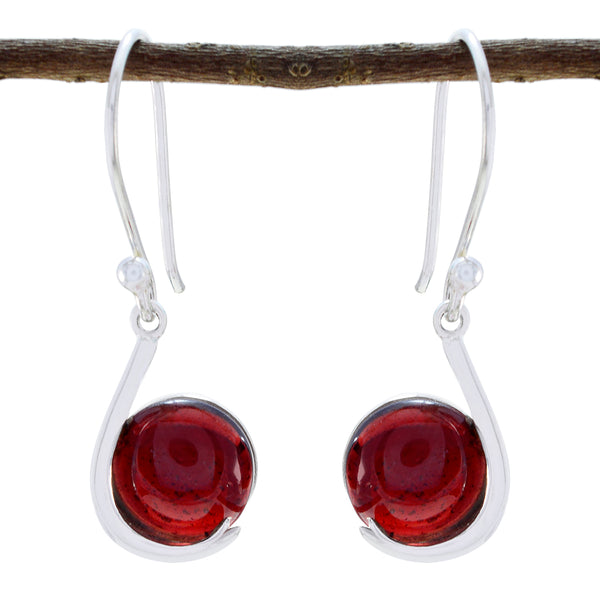 Garnet-Japanese-Audrey-Solitaire-Dangle-Red-925-Sterling-Silver-Earring