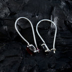 Garnet-Russian-Pauline-Solitaire-Dangle-Red-Silver-Earring