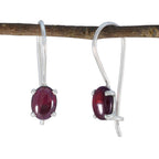 Garnet-Russian-Pauline-Solitaire-Dangle-Red-Silver-Earring