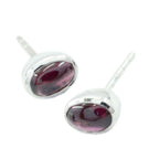 Garnet-Mexican-Bella-Solitaire-Stud-Red-925-Silver-Earring