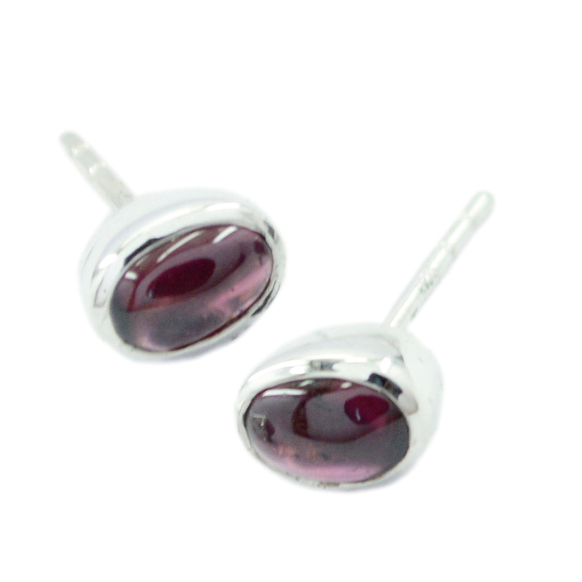 Garnet-Mexican-Bella-Solitaire-Stud-Red-925-Silver-Earring