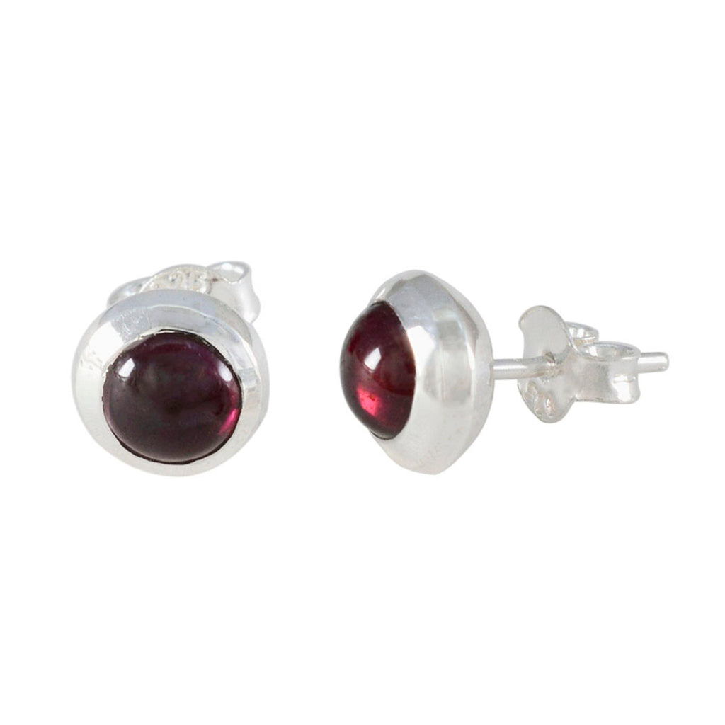 Garnet-African-Clara-Solitaire-Stud-Red-Sterling-Silver-Earring