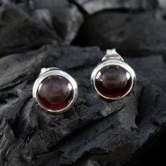 Garnet-American-Aiko-Solitaire-Stud-Red-92.5-Silver-Earring