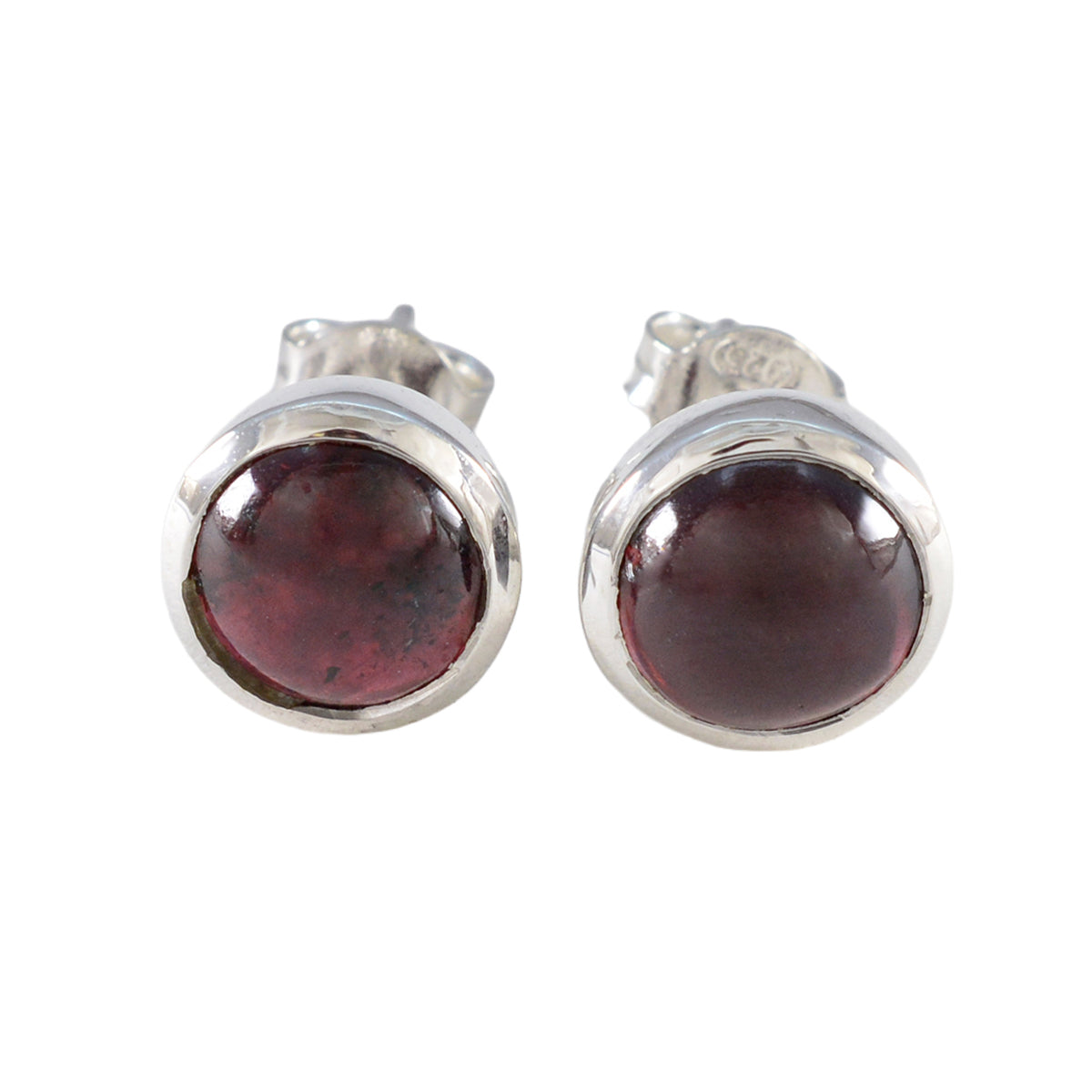 Garnet-American-Aiko-Solitaire-Stud-Red-92.5-Silver-Earring メイン画像