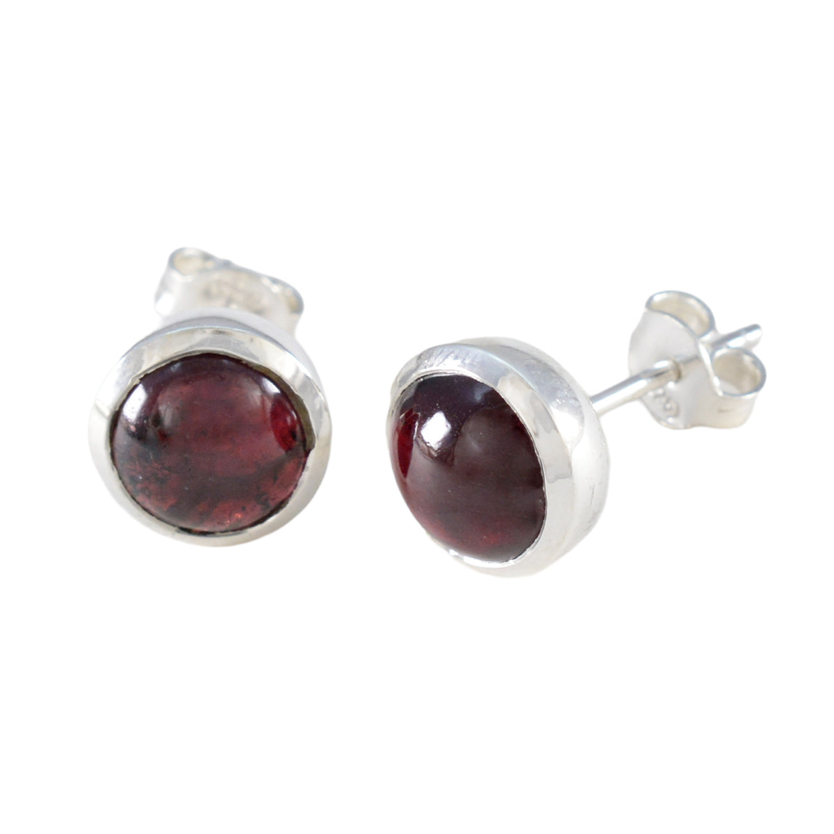 Garnet-American-Aiko-Solitaire-Stud-Red-92.5-Silver-Earring