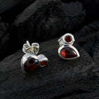 Garnet-Moroccan-Luisa-multiple-Stud-Red-92.5-Silver-Earring