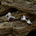Garnet-Moroccan-Luisa-multiple-Stud-Red-92.5-Silver-Earring