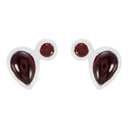 Garnet-Moroccan-Luisa-multiple-Stud-Red-92.5-Silver-Earring