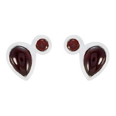 Garnet-Moroccan-Luisa-multiple-Stud-Red-92.5-Silver-Earring