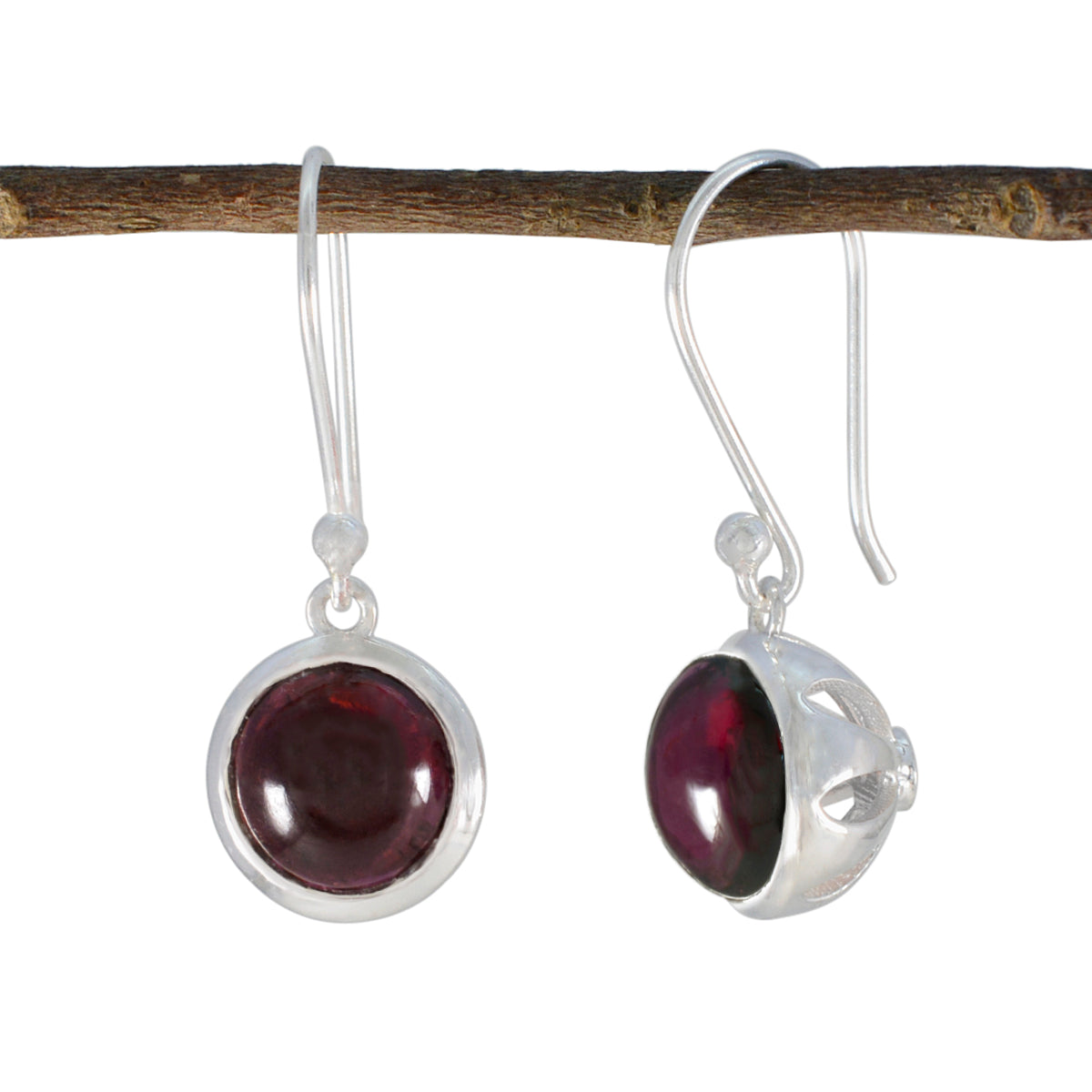 Garnet-Japanese-Ava-multiple-Dangle-Red-925-Silver-Earring Huvudsaklig produktbild