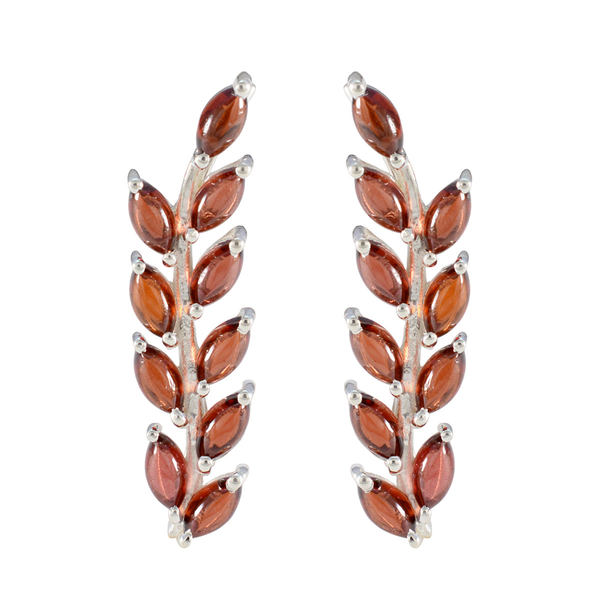 Garnet-Middle-Eastern-Mathilde-multiple-Stud-Red-Silver-Earring Immagine principale del prodotto