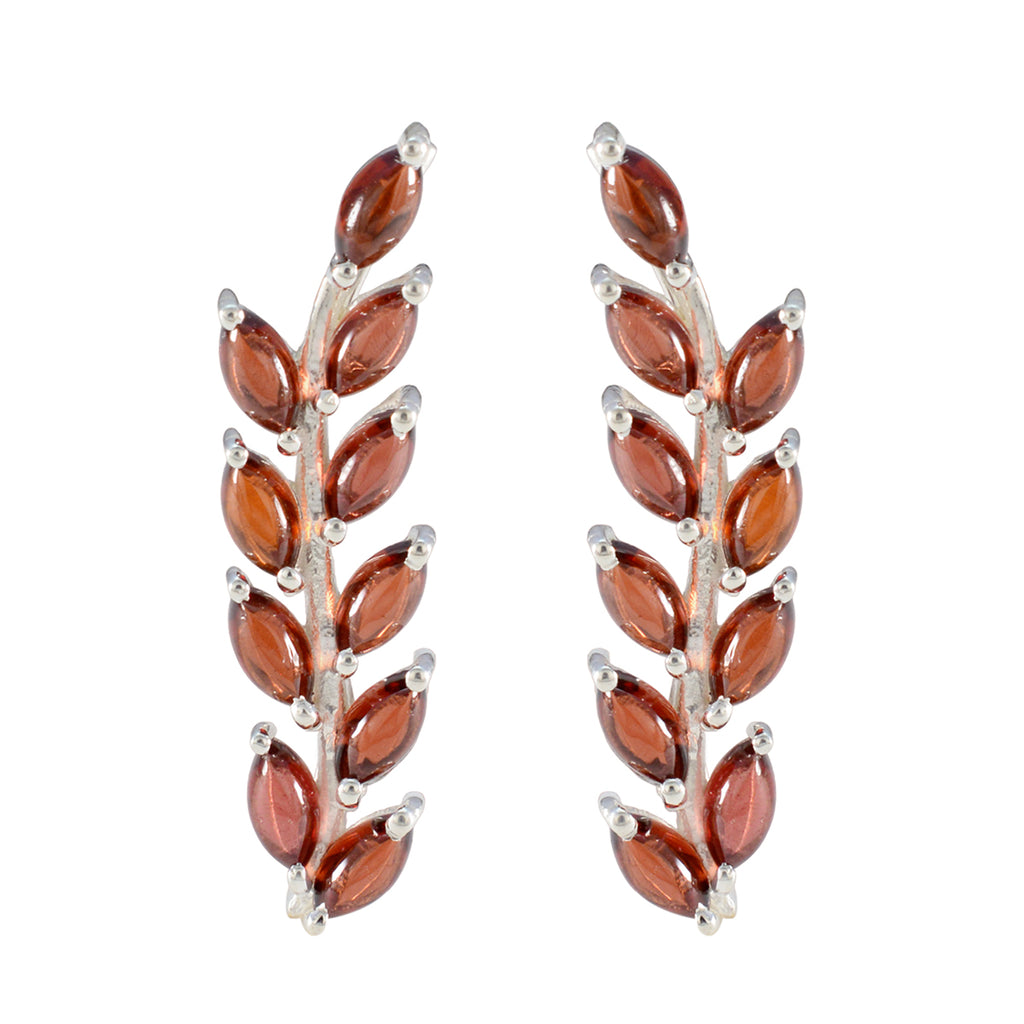 Garnet-Middle-Eastern-Mathilde-multiple-Stud-Red-Silver-Earring