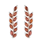 Garnet-Middle-Eastern-Mathilde-multiple-Stud-Red-Silver-Earring