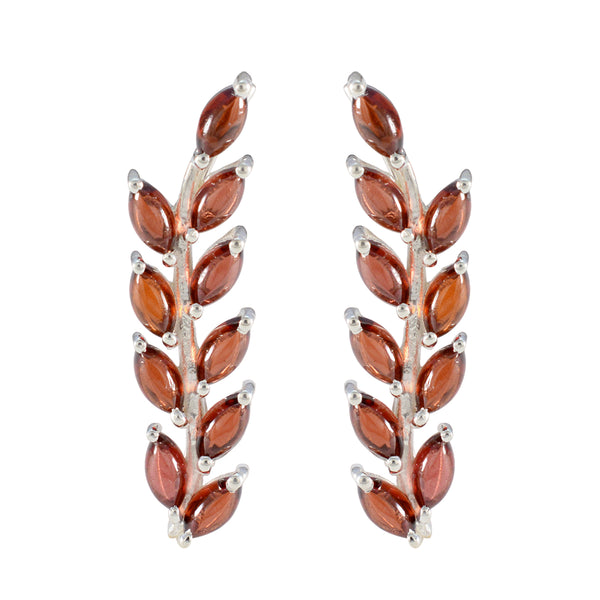 Garnet-Middle-Eastern-Mathilde-multiple-Stud-Red-Silver-Earring
