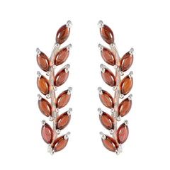 Garnet-Middle-Eastern-Mathilde-multiple-Stud-Red-Silver-Earring