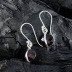 Garnet-African-Lucia-Solitaire-Dangle-Red-925-Silver-Earring
