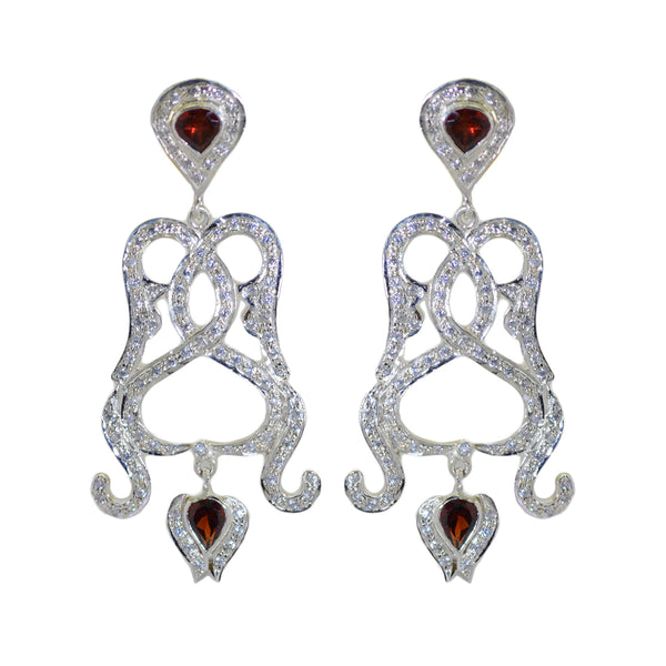Garnet-Indian-Riya-multiple-Stud-Red-92.5-Silver-Earring