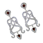 Garnet-Indian-Riya-multiple-Stud-Red-92.5-Silver-Earring
